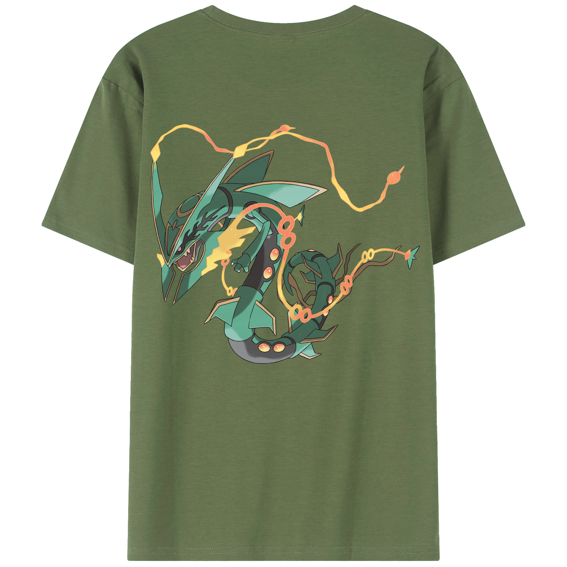 （画像用） ポケットモンスター Pokémon 綿100％ メンズ半袖Tシャツ（バックプリント） 通気性
